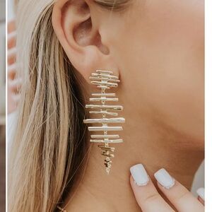 Kendra Scott Gold Linear Earrings